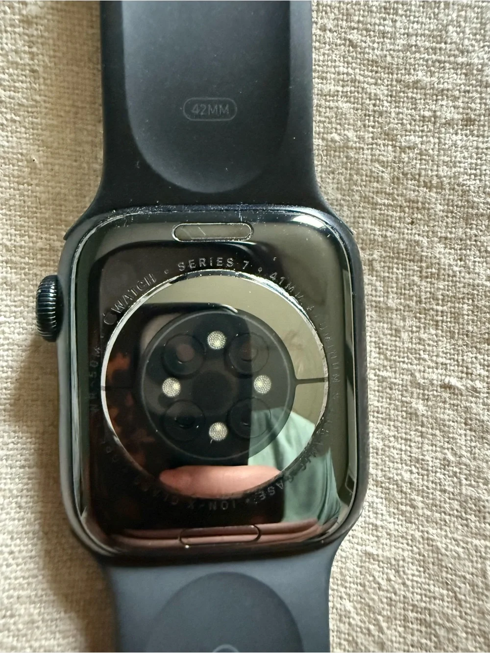 Apple Smartwatch in Black with Silicone Sport Band